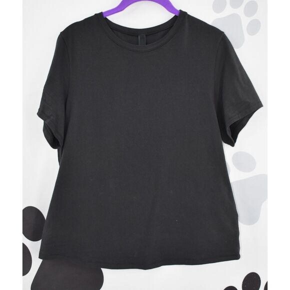 Skims Cotton Jersey T Shirt Short Sleeve Crew Neck Black Size 2X Flawed - Picture 3 of 7